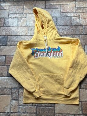 Disney Soft Yellow Fleece Pullover Retro Stack Hoodie